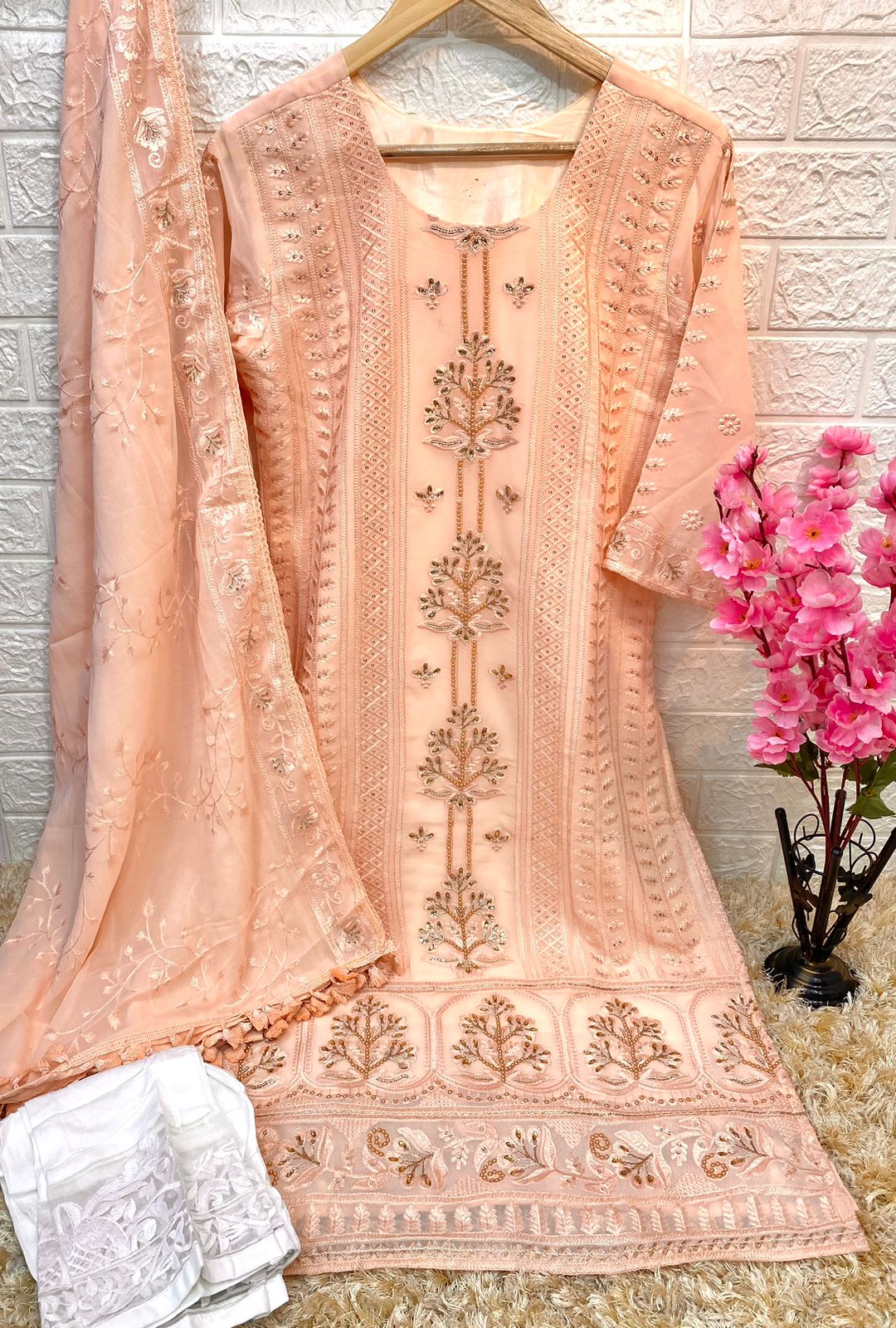 ramsh ramsha r 533 georgette decent look salwar suit single