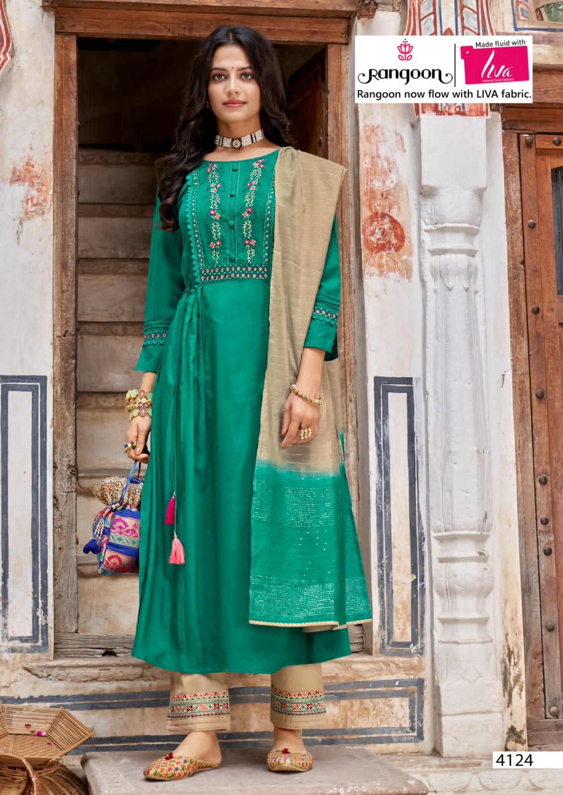 rangoon naira viscose new and modern style top bottom with dupatta catalog