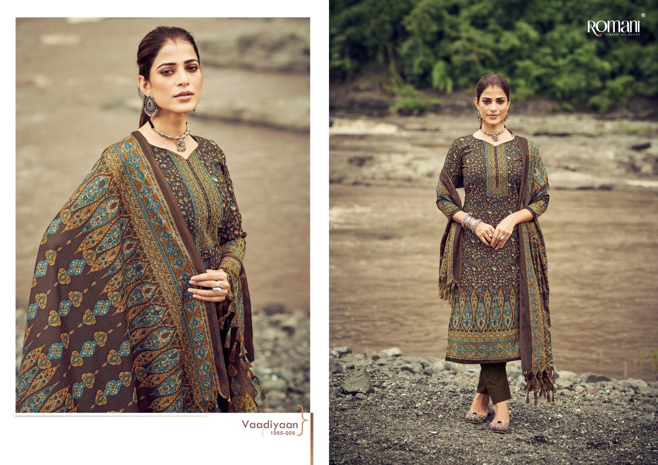 romani vaadiyaan pashmina decent look salwar suit catalog