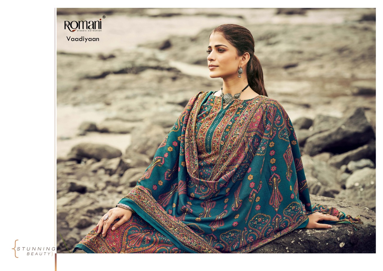 romani vaadiyaan pashmina decent look salwar suit catalog