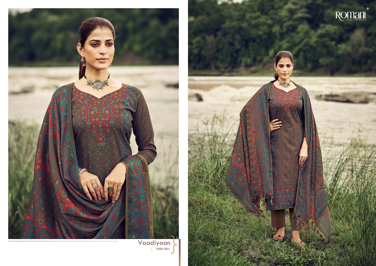 romani vaadiyaan pashmina decent look salwar suit catalog