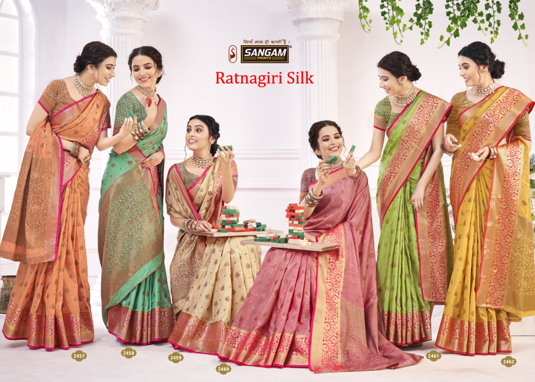 sangam print ratnagiri silk cotton  regal look saree catalog