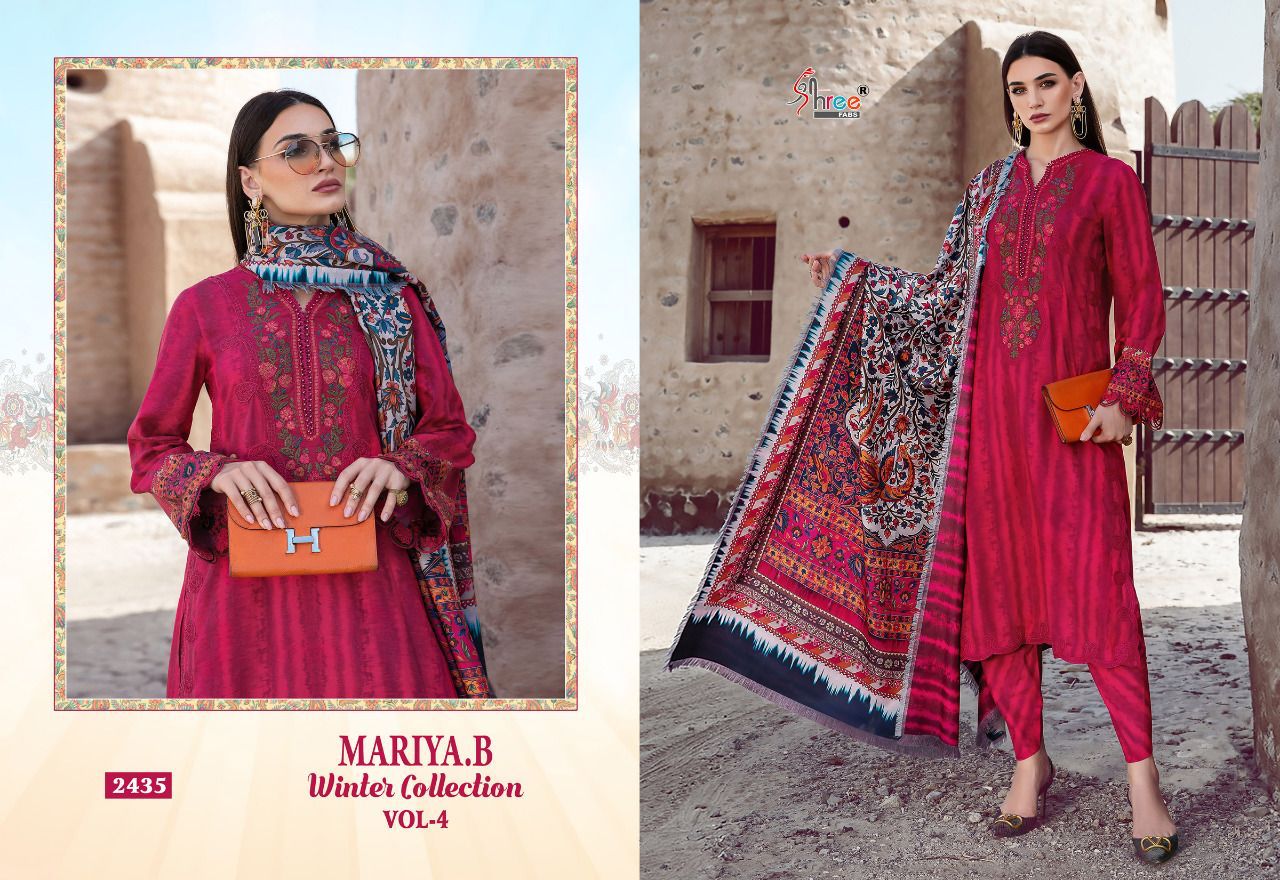 shree fab mariya b  winter collection vol 4 pashmina innovative look salwar  catalog