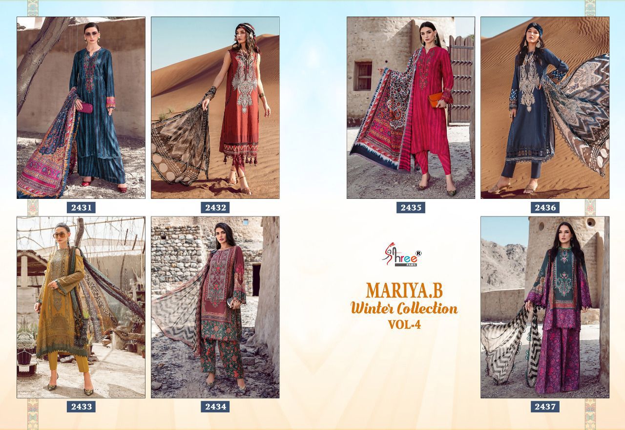 shree fab mariya b  winter collection vol 4 pashmina innovative look salwar  catalog