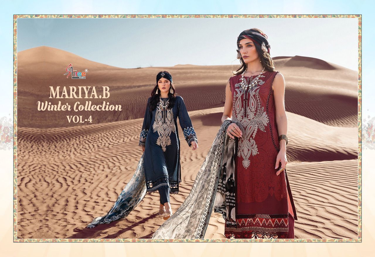 shree fab mariya b  winter collection vol 4 pashmina innovative look salwar  catalog