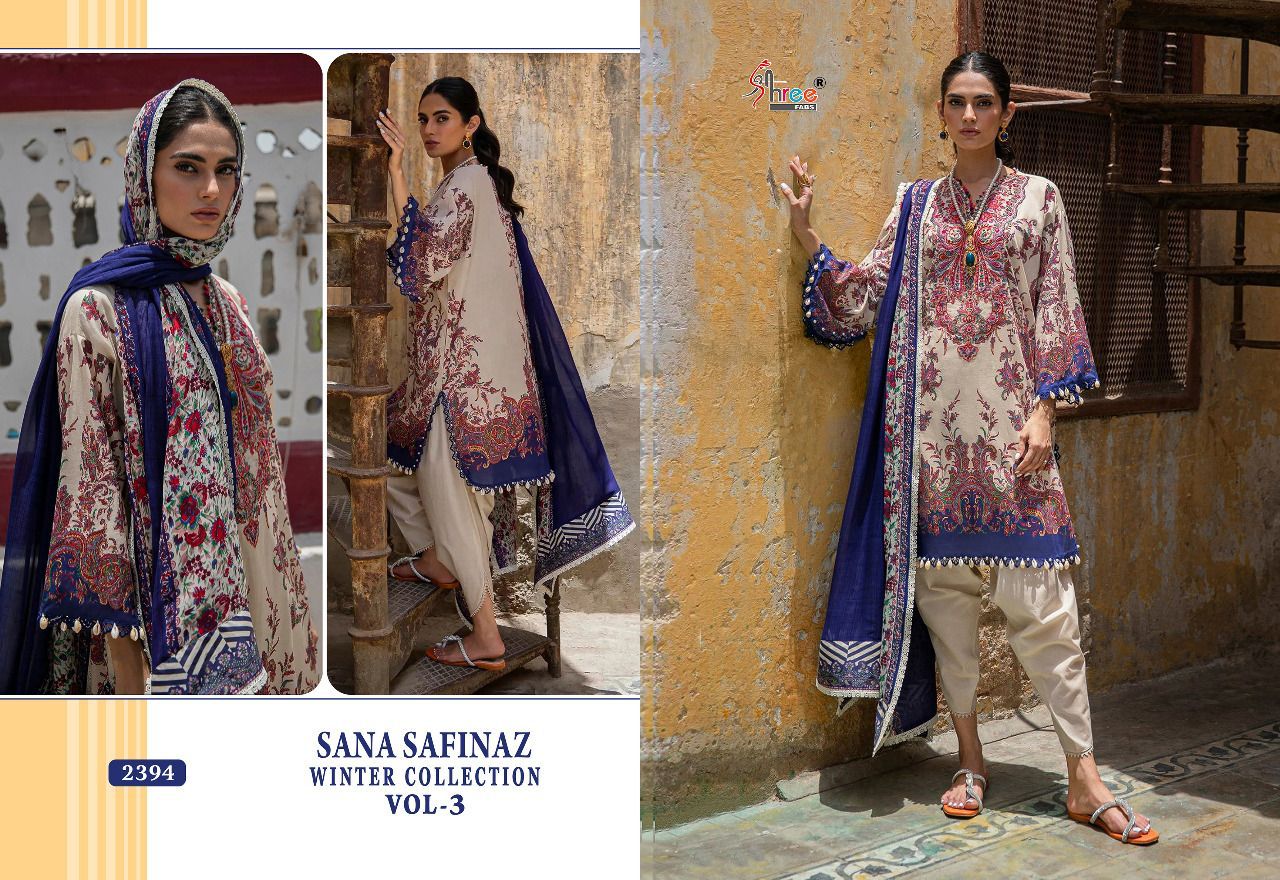 shree fab sana safinaz winter collection vol 3 pashmina attractive look salwar suit catalog