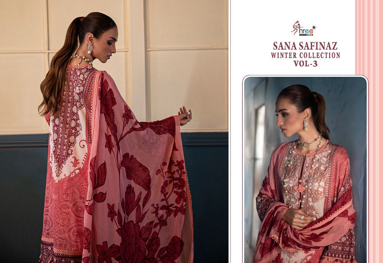 shree fab sana safinaz winter collection vol 3 pashmina attractive look salwar suit catalog