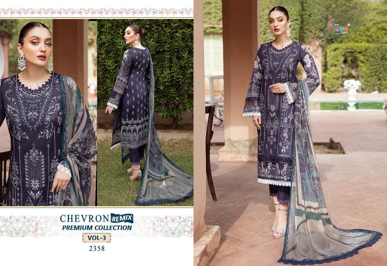 shree fabs chevron remix primum collection vol 3 cotton catchy print salwar suit with siffon dupatta catalog