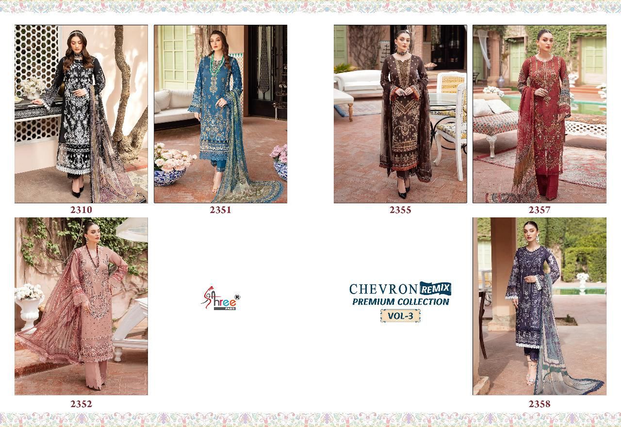 shree fabs chevron remix primum collection vol 3 cotton catchy print salwar suit with siffon dupatta catalog