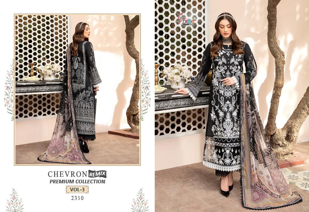 shree fabs chevron remix primum collection vol 3 cotton catchy print salwar suit with siffon dupatta catalog