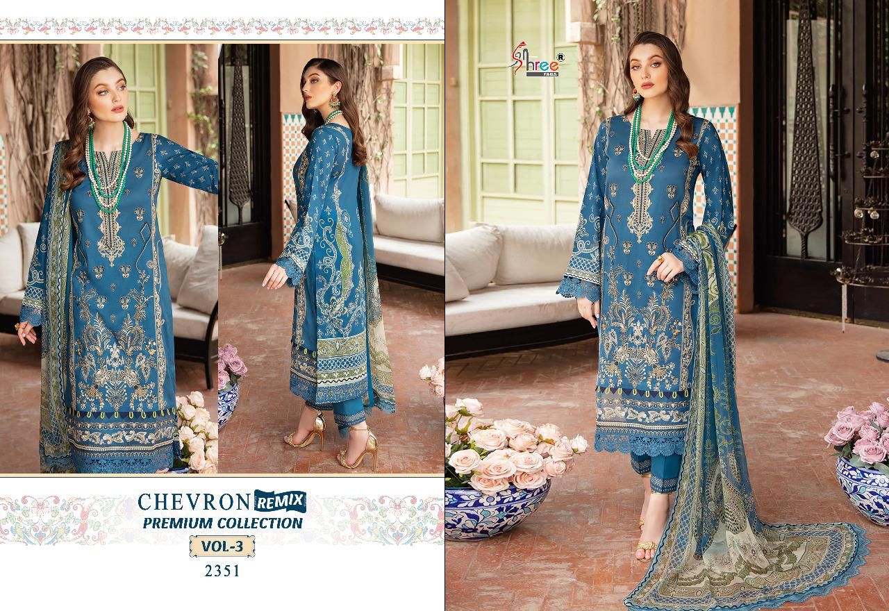 shree fabs chevron remix primum collection vol 3 cotton catchy print salwar suit with siffon dupatta catalog