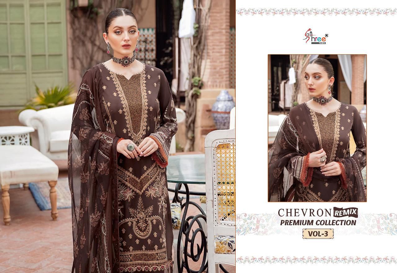 shree fabs chevron remix primum collection vol 3 cotton catchy print salwar suit with siffon dupatta catalog