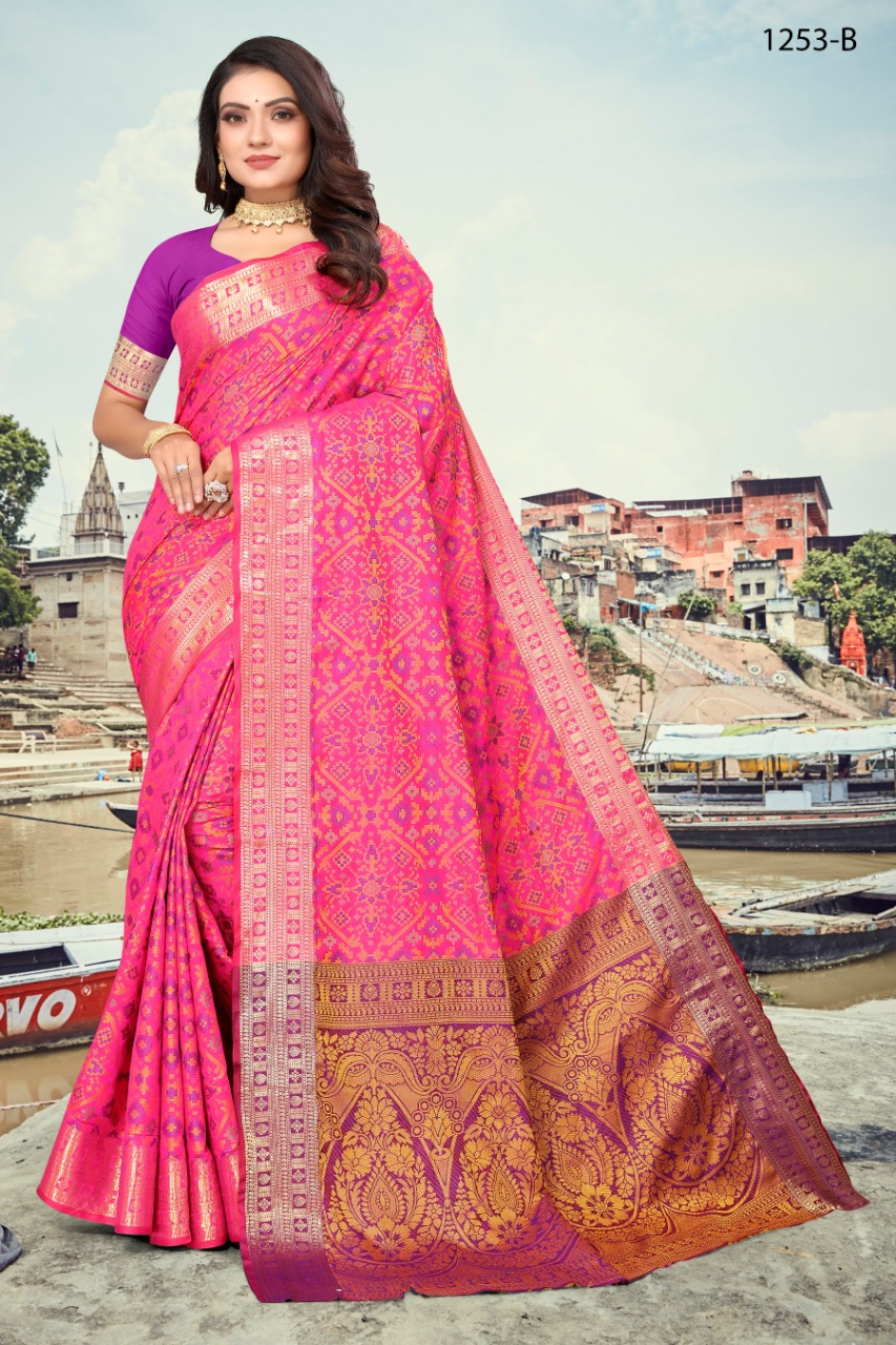 shri rana creation 1253 patola patola silk elegant look saree catalog