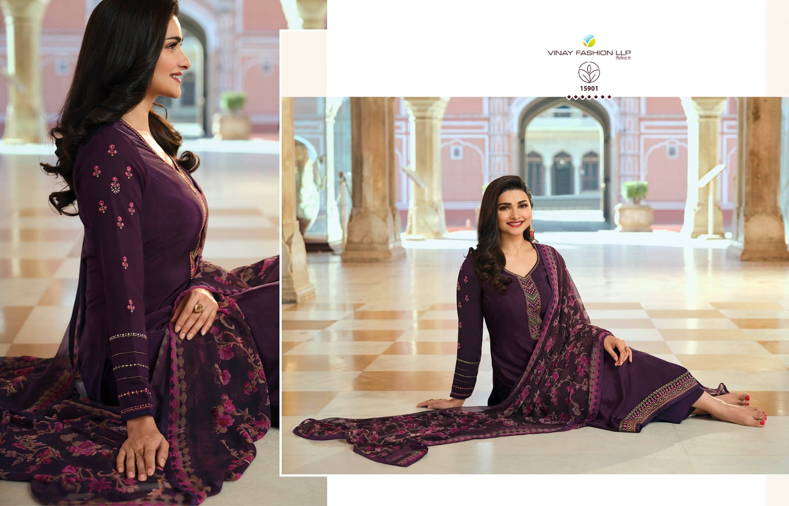 vinay fashion silkina royal crape 35 crape  exclusive look salwar suit  catalog