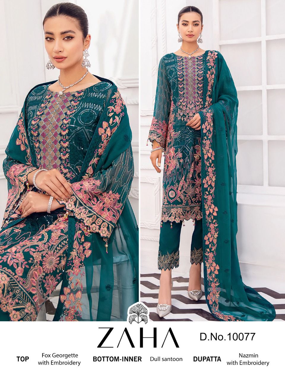 zaha ramsha vol 5 georgette elegant salwar suit catalog