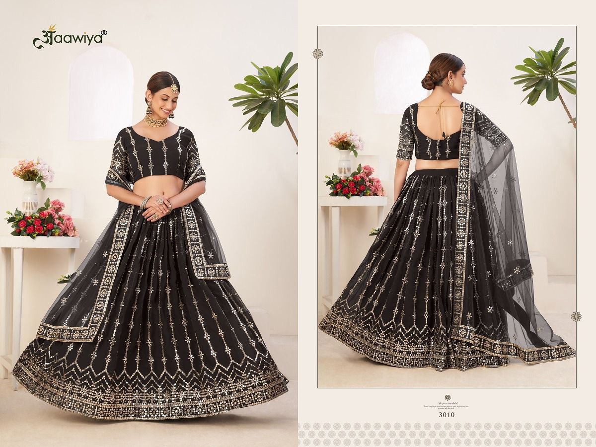 aawiya official amrita vol 2 georgette festive look lehnga catalog