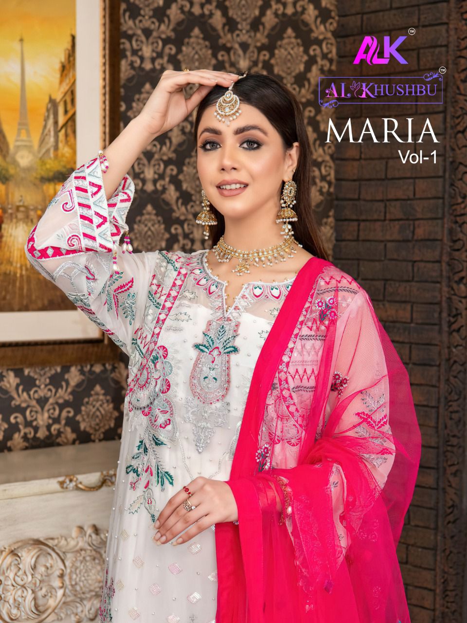 al khushbu maria vol 1 d no 2091 2092 2093 georgette attractive look salwar suit catalog