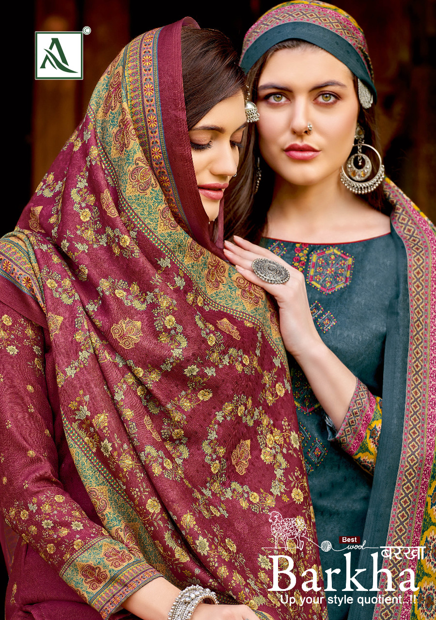 alok suit barkha pashmina gorgeous look salwar suit catalog