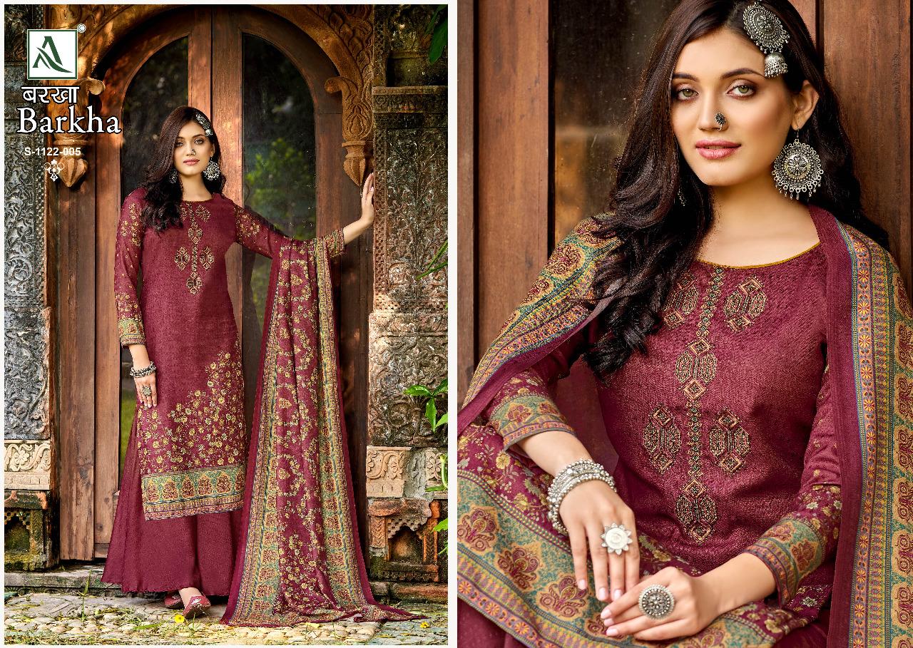 alok suit barkha pashmina gorgeous look salwar suit catalog