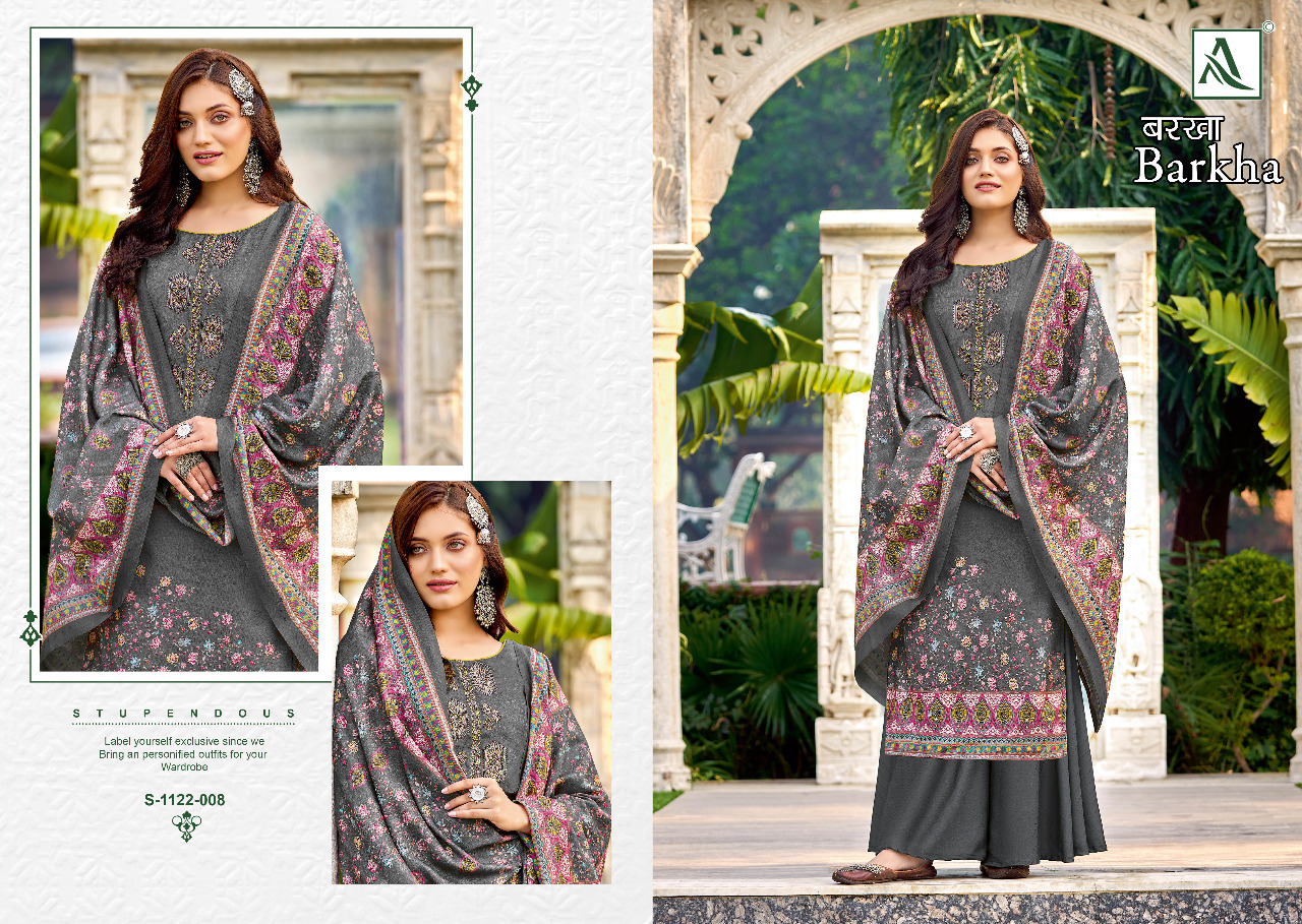 alok suit barkha pashmina gorgeous look salwar suit catalog