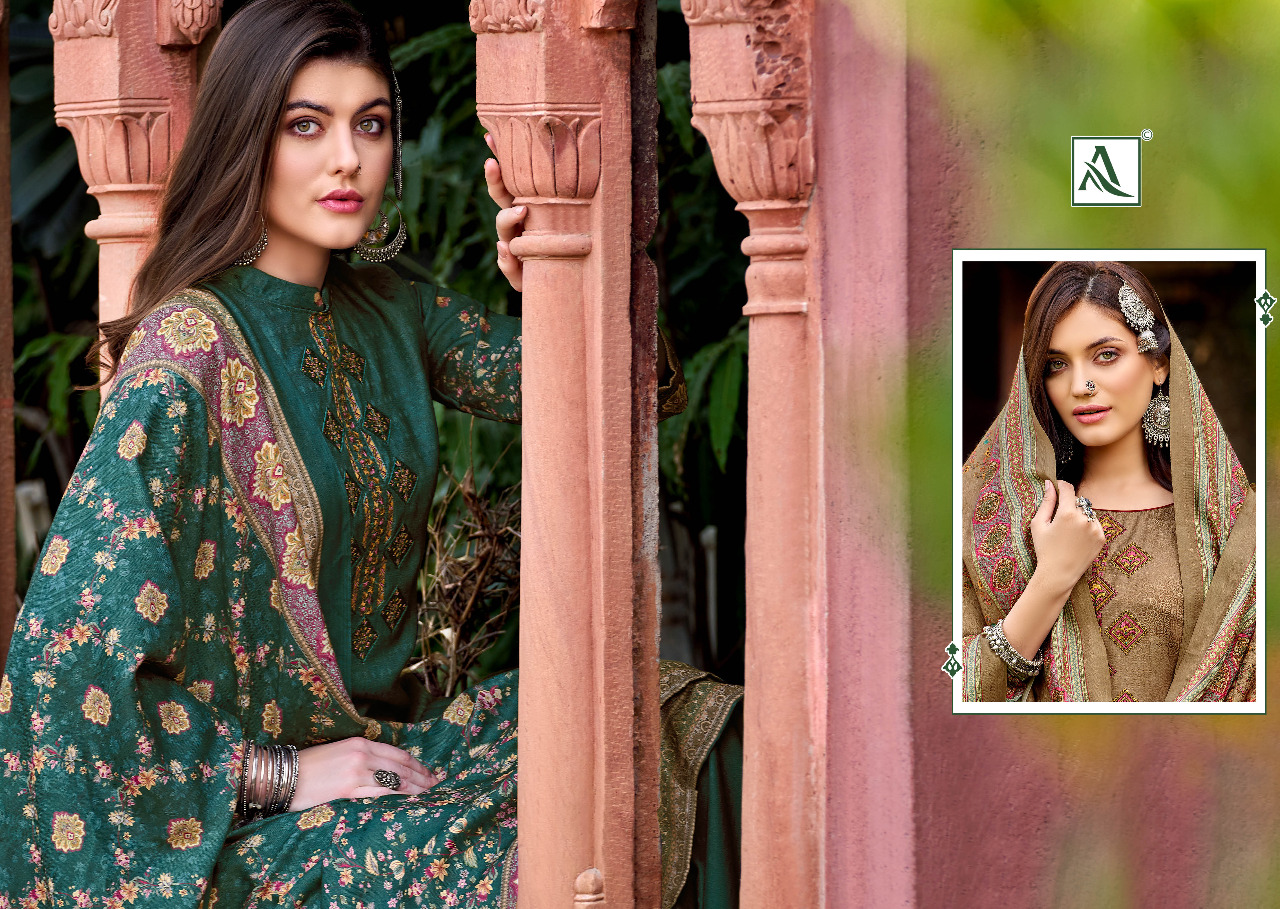 alok suit barkha pashmina gorgeous look salwar suit catalog