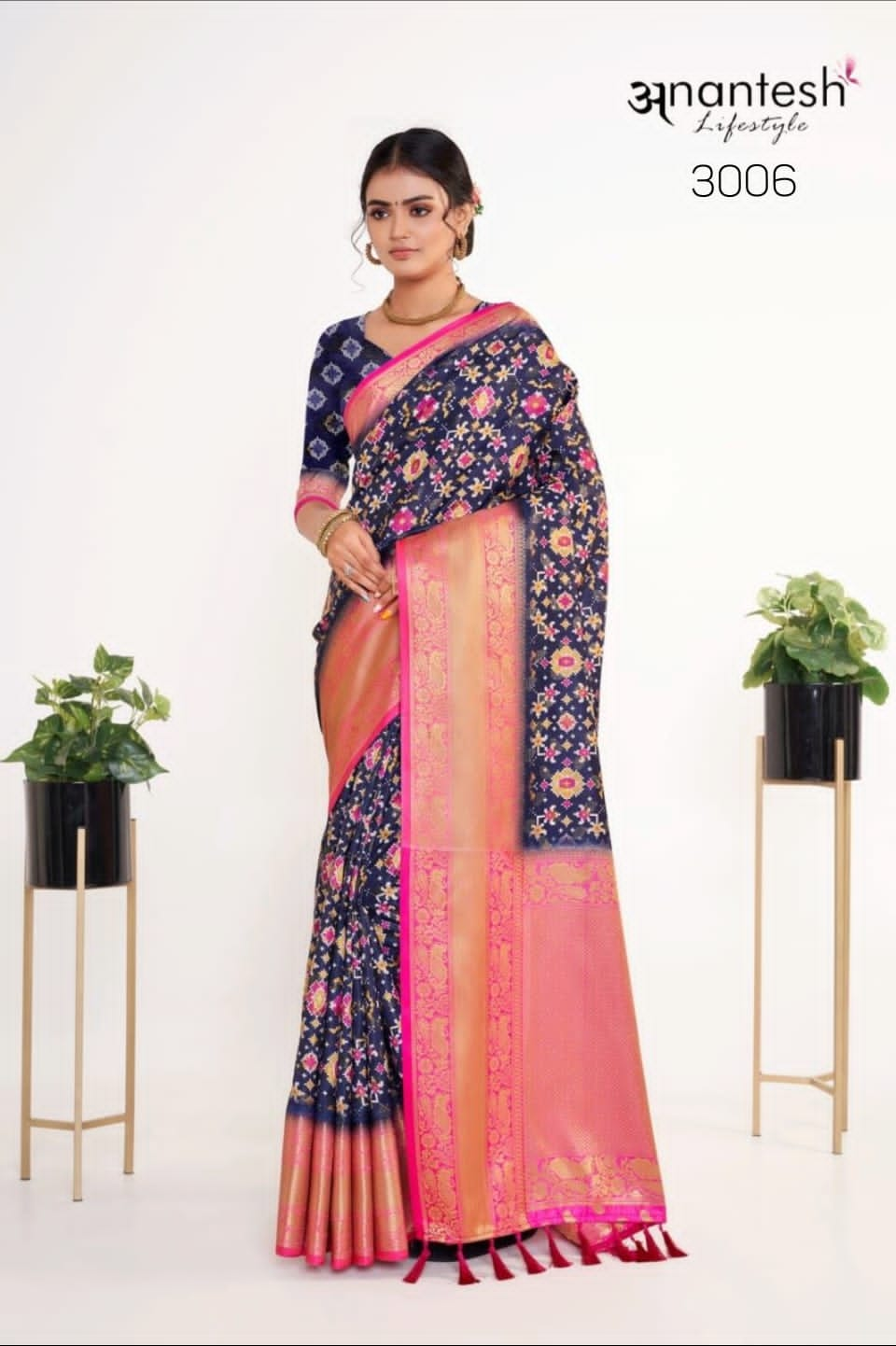 anantesh lifestyle Kalamkari pattu silk silk innovative look saree catalog