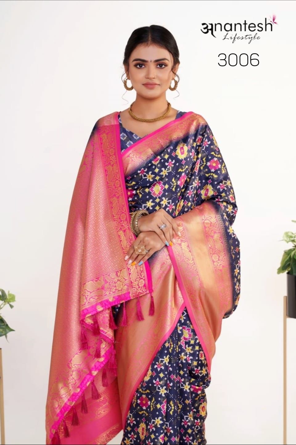 anantesh lifestyle Kalamkari pattu silk silk innovative look saree catalog