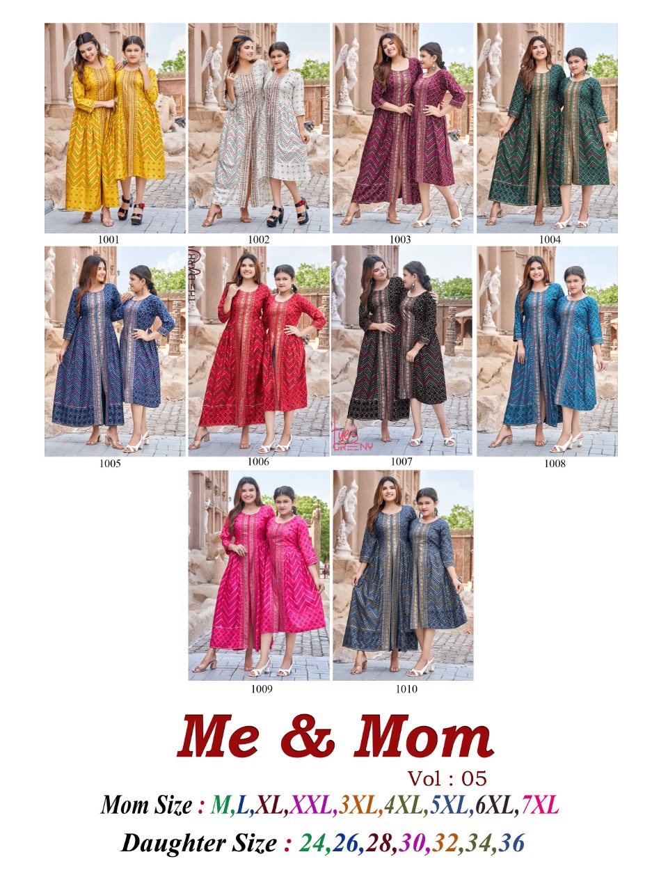 banwery fashion me and mom v 5 rayon attractivr look kurti catalog