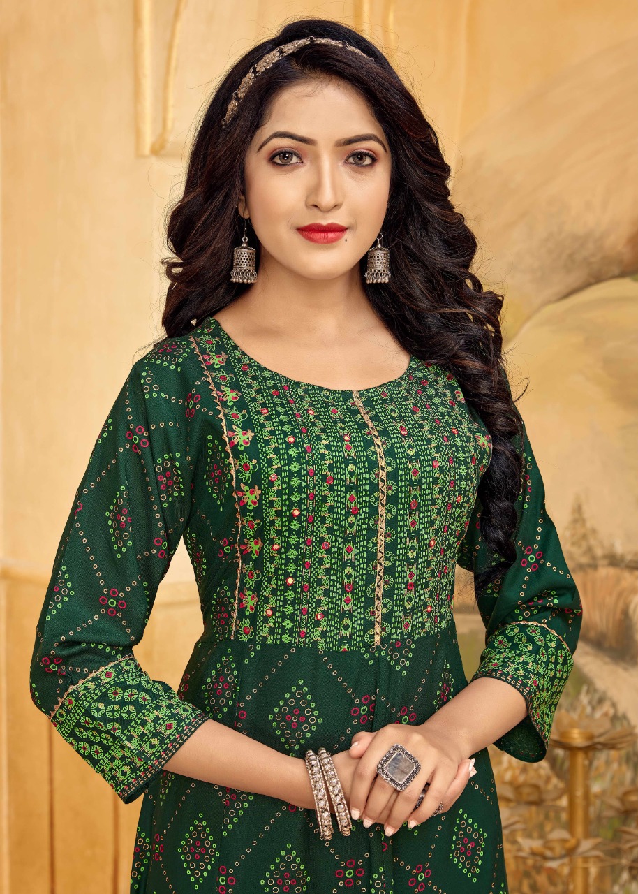 banwery fashion nayanthara vol 19 rayon new and modern style kurti catalog