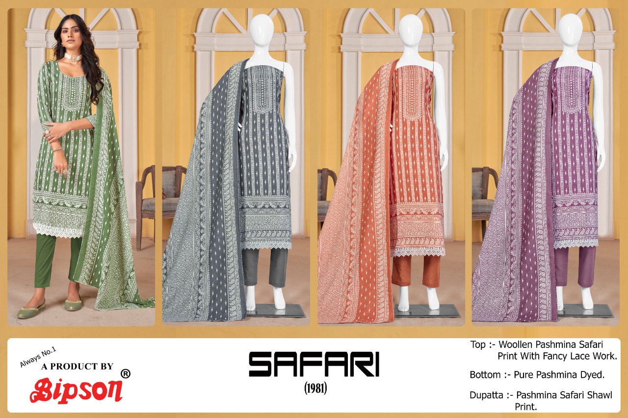 bipson safari 1981 pashmina elegant salwar suit catalog