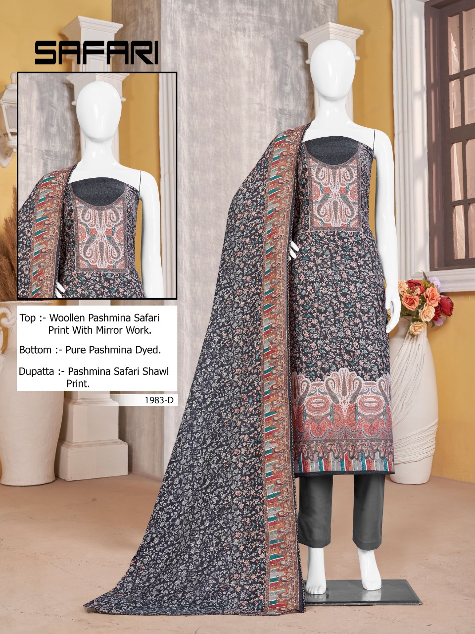 bipson safari 1983 pashmina exclusive parint salwar suit catalog