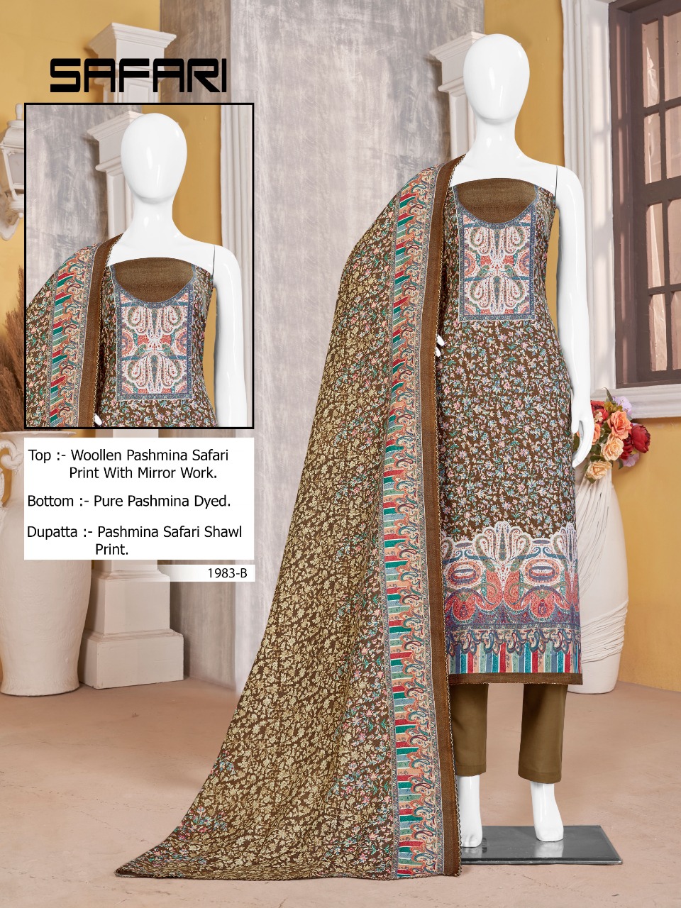 bipson safari 1983 pashmina exclusive parint salwar suit catalog