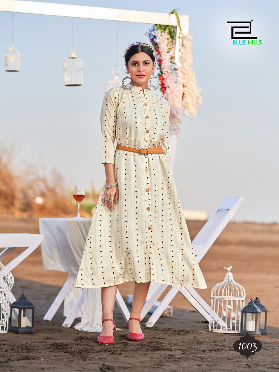 blue hills bro code rayon exclusive look kurti catalog