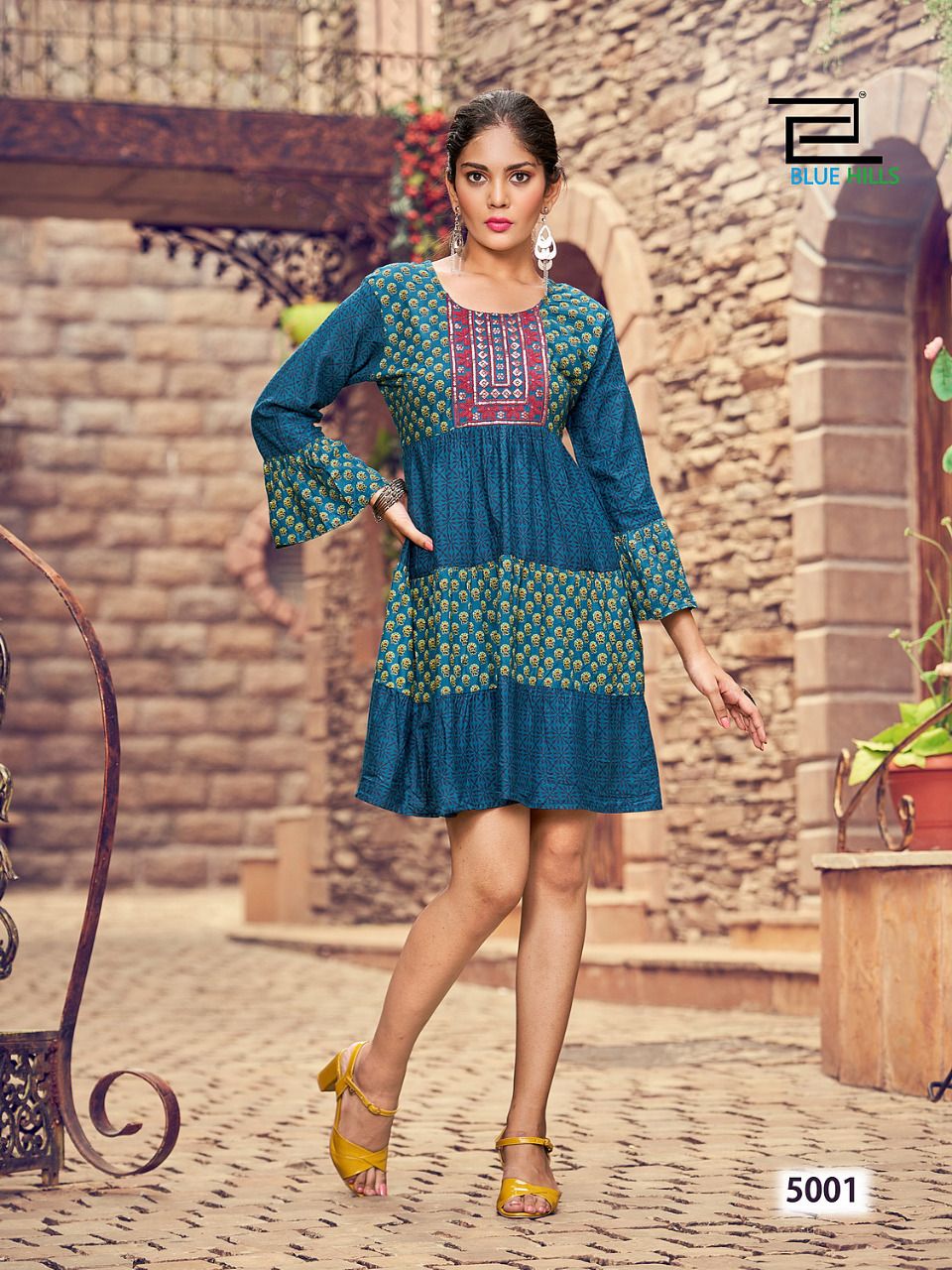 blue hills City Girl vol 5 rayon decent look kurti catalog