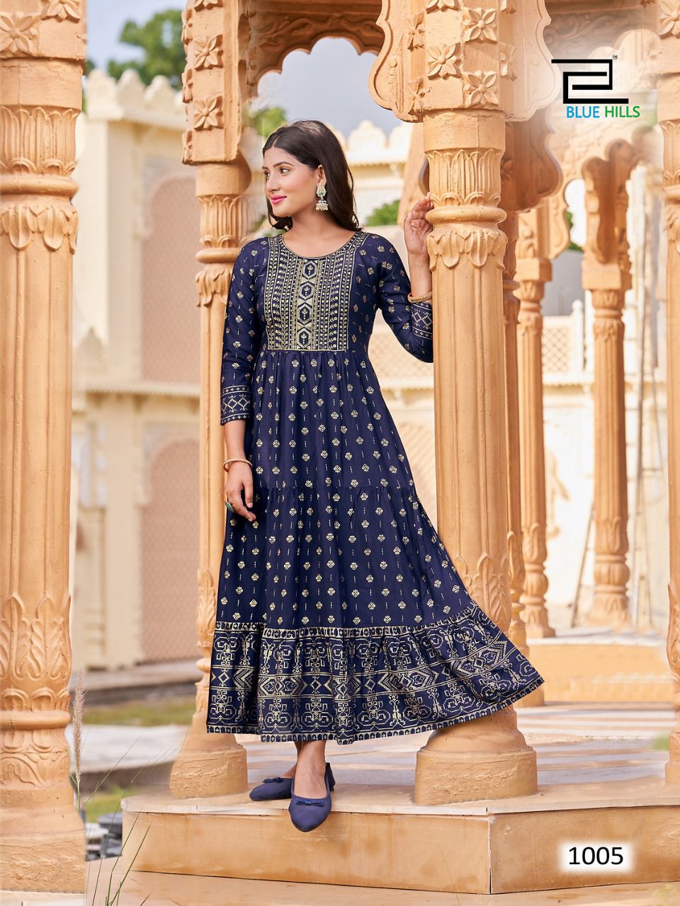 blue hills wave vol 1 rayon exclusive look kurti catalog