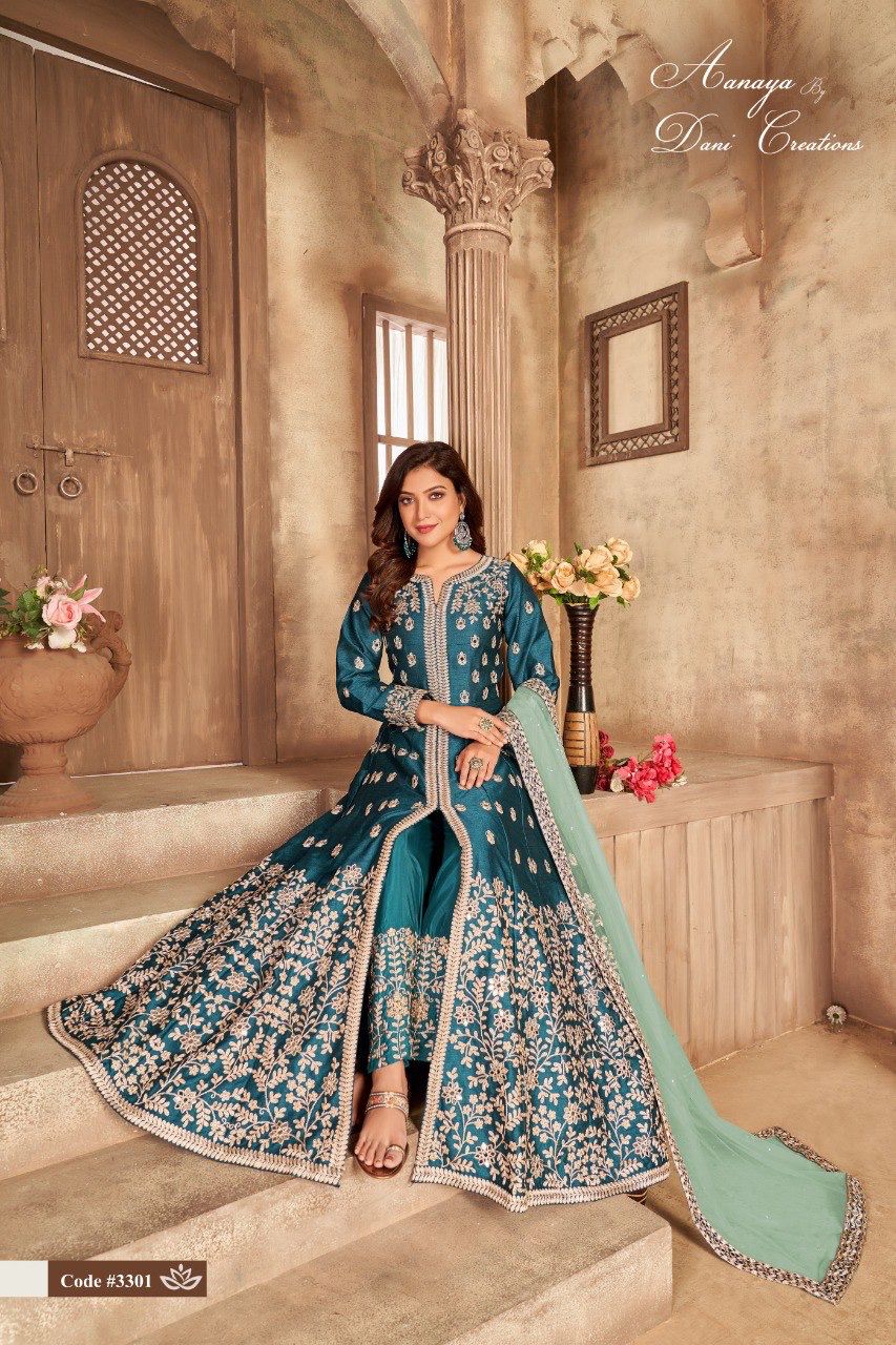 dani aanaya 3300 series vol 133 art silk gorgeous look Salwar suit catalog