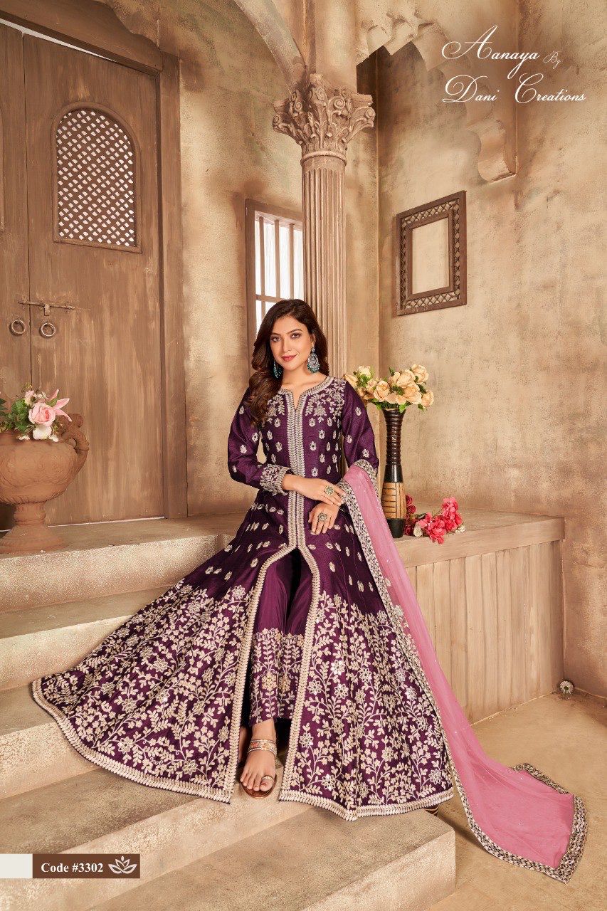 dani aanaya 3300 series vol 133 art silk gorgeous look Salwar suit catalog