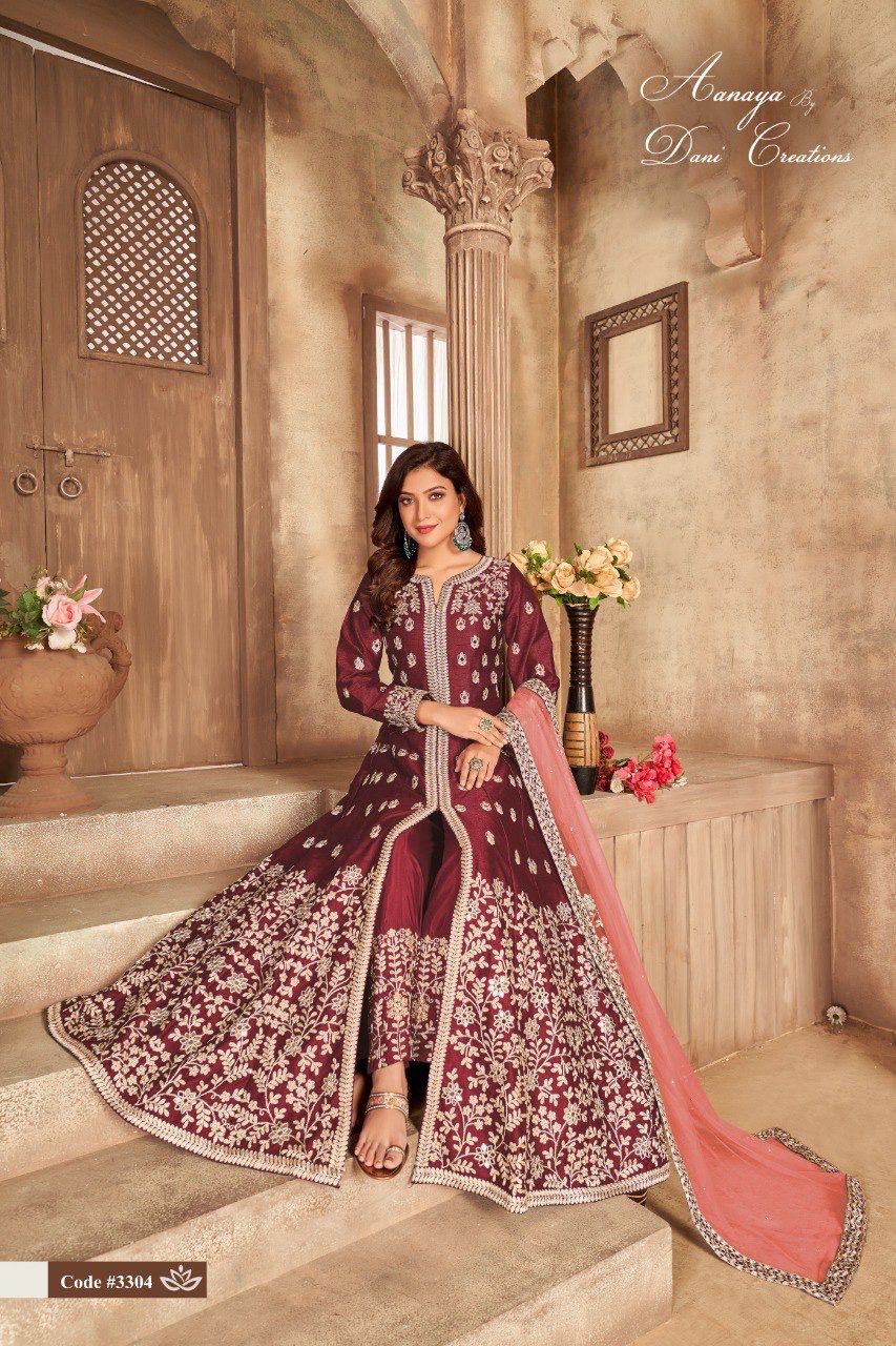 dani aanaya 3300 series vol 133 art silk gorgeous look Salwar suit catalog