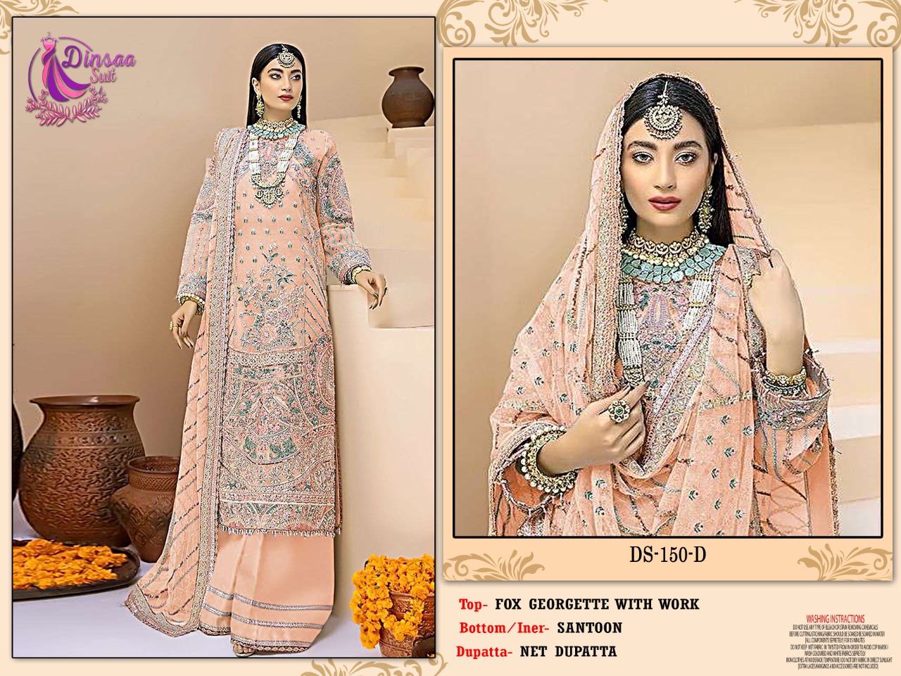 dinsaa suit DINSAA 150 D Salwar Kameez Georgette Singles