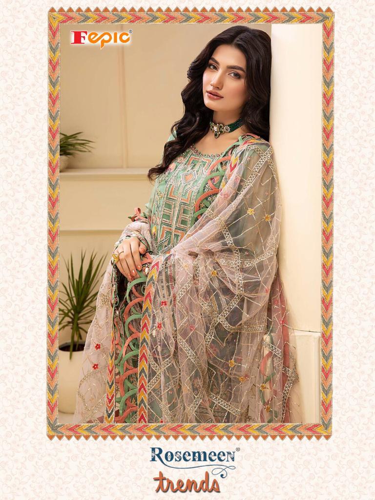 fepic rosemeen trends georgette catchy look salwar suit catalog