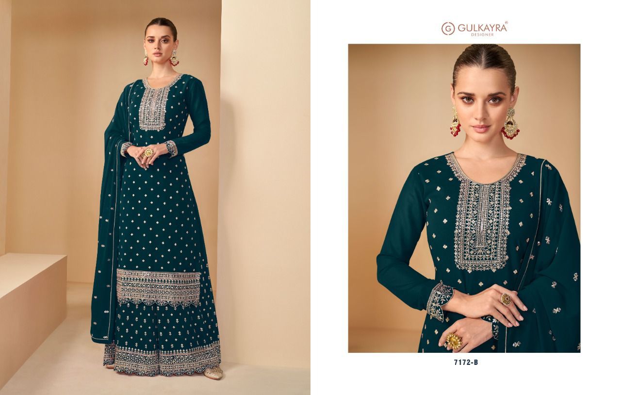 gulkayra designer aspreet georgette gorgeous look salwar suit catalog