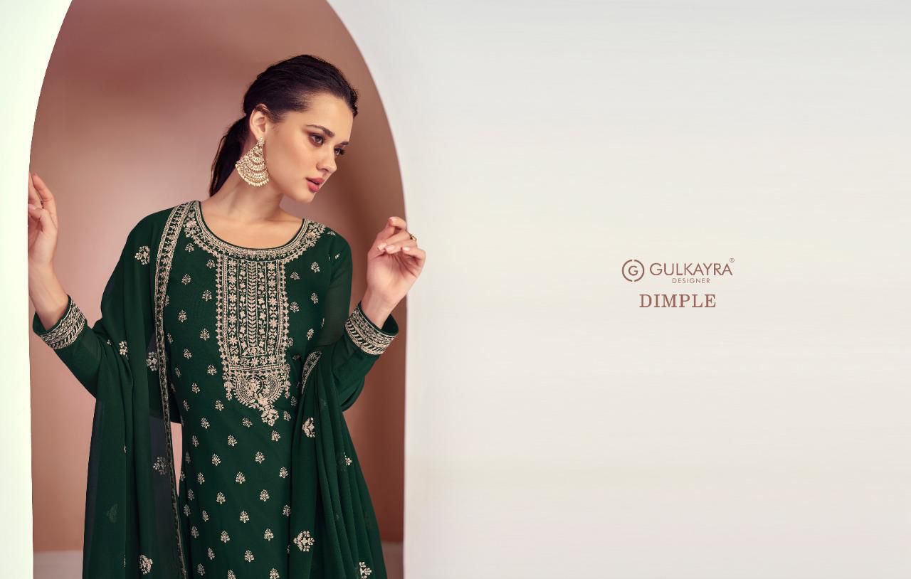 gulkayra designer dimple georgette gorgeous look salwar suit catalog