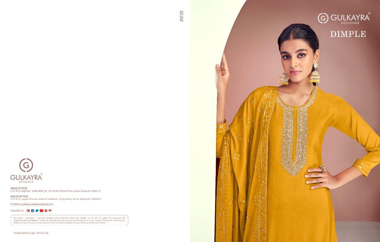 gulkayra designer dimple georgette gorgeous look salwar suit catalog