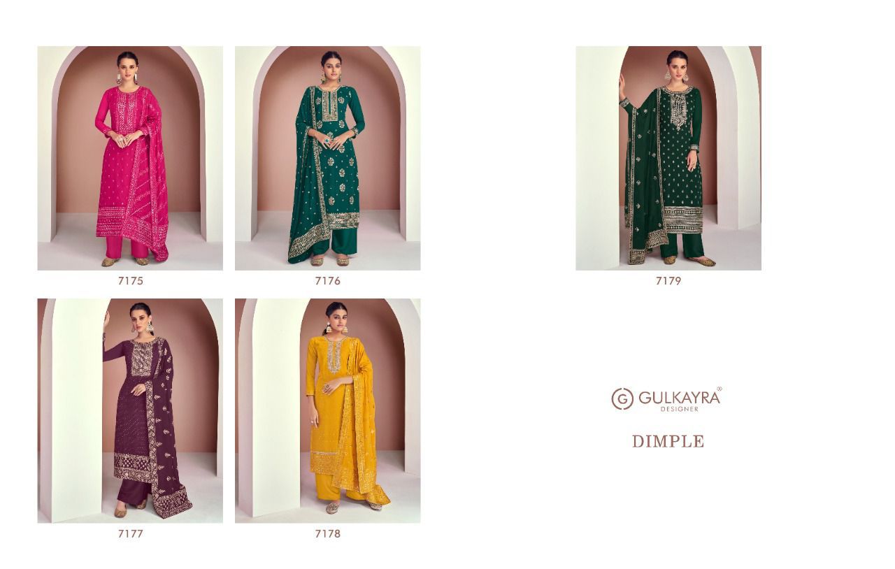 gulkayra designer dimple georgette gorgeous look salwar suit catalog