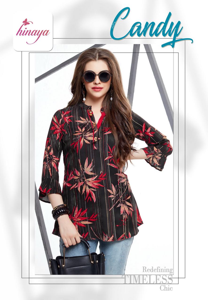 hinaya candy rayon new and modern style kurti catalog