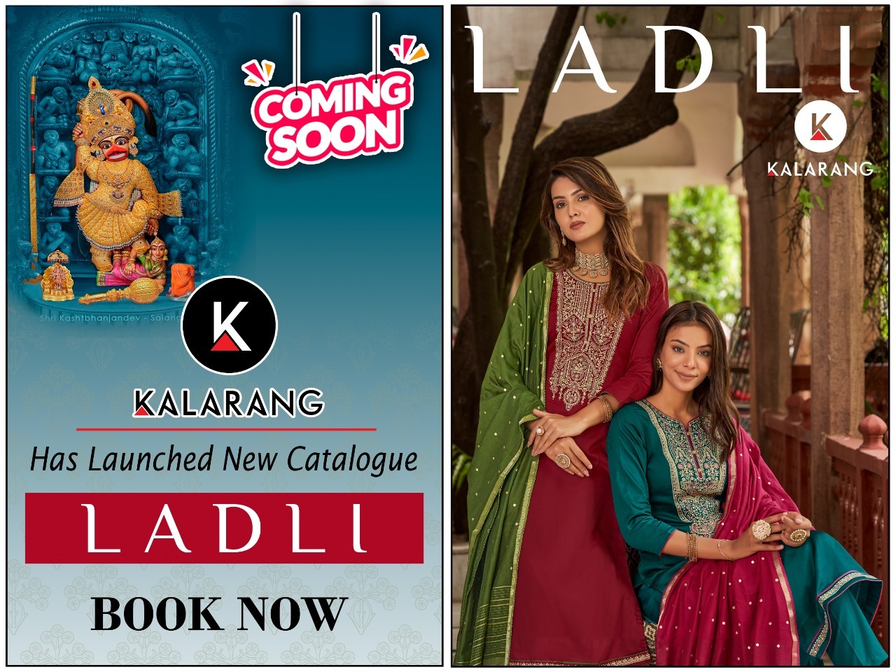 kalarang ladli jam silk elegant salwar suit catalog