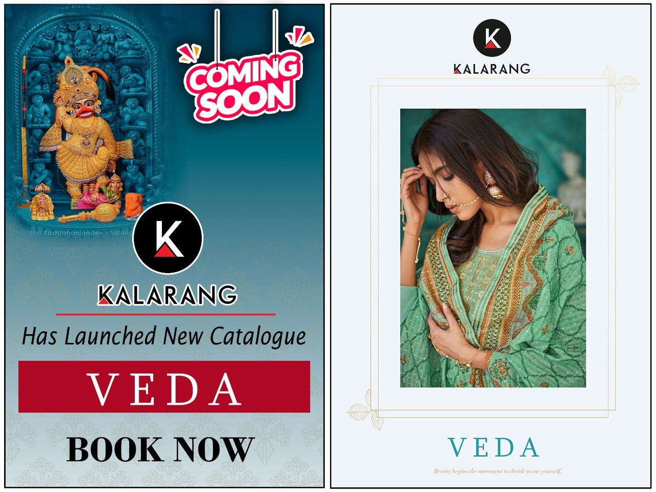 kalarang veda muslin elegant salwar suit catalog