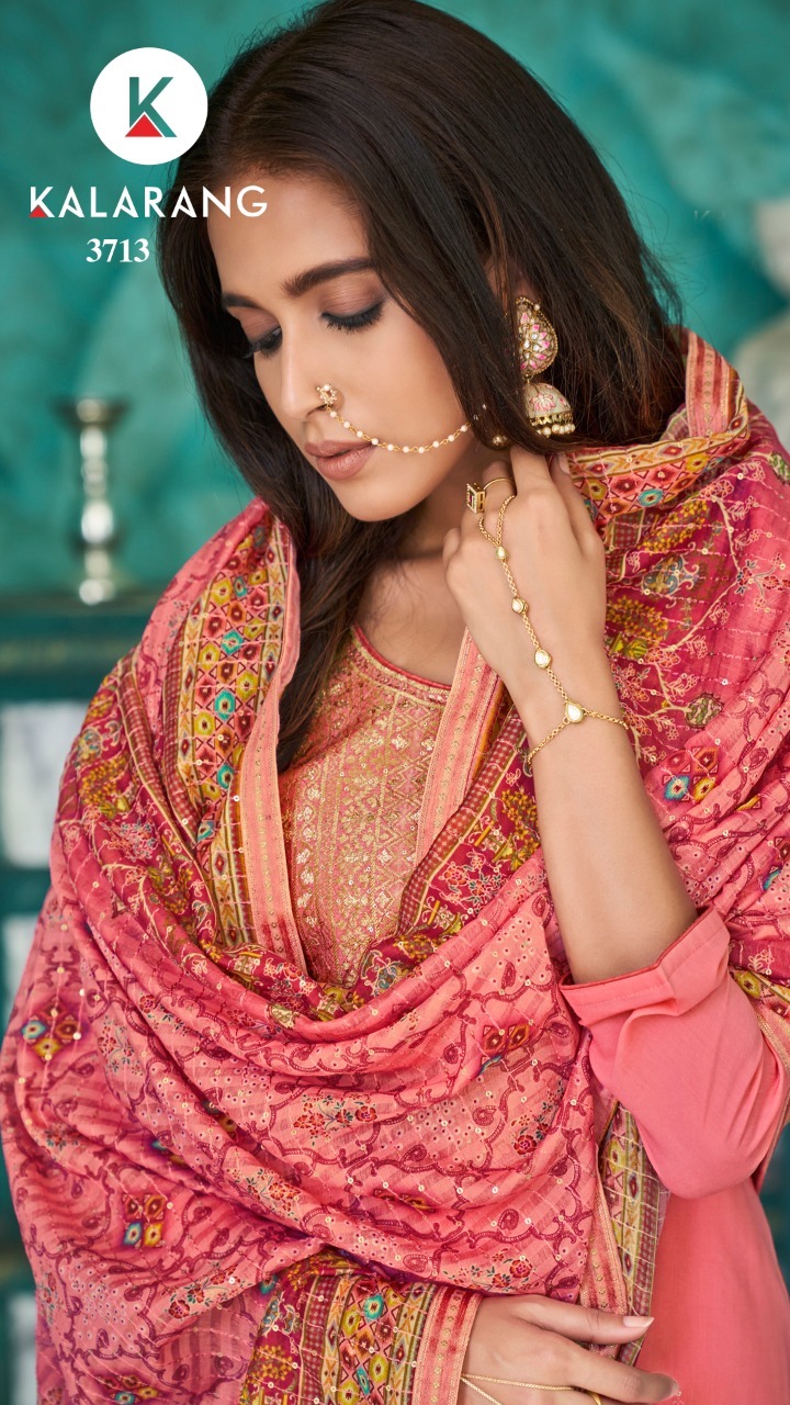 kalarang veda muslin elegant salwar suit catalog