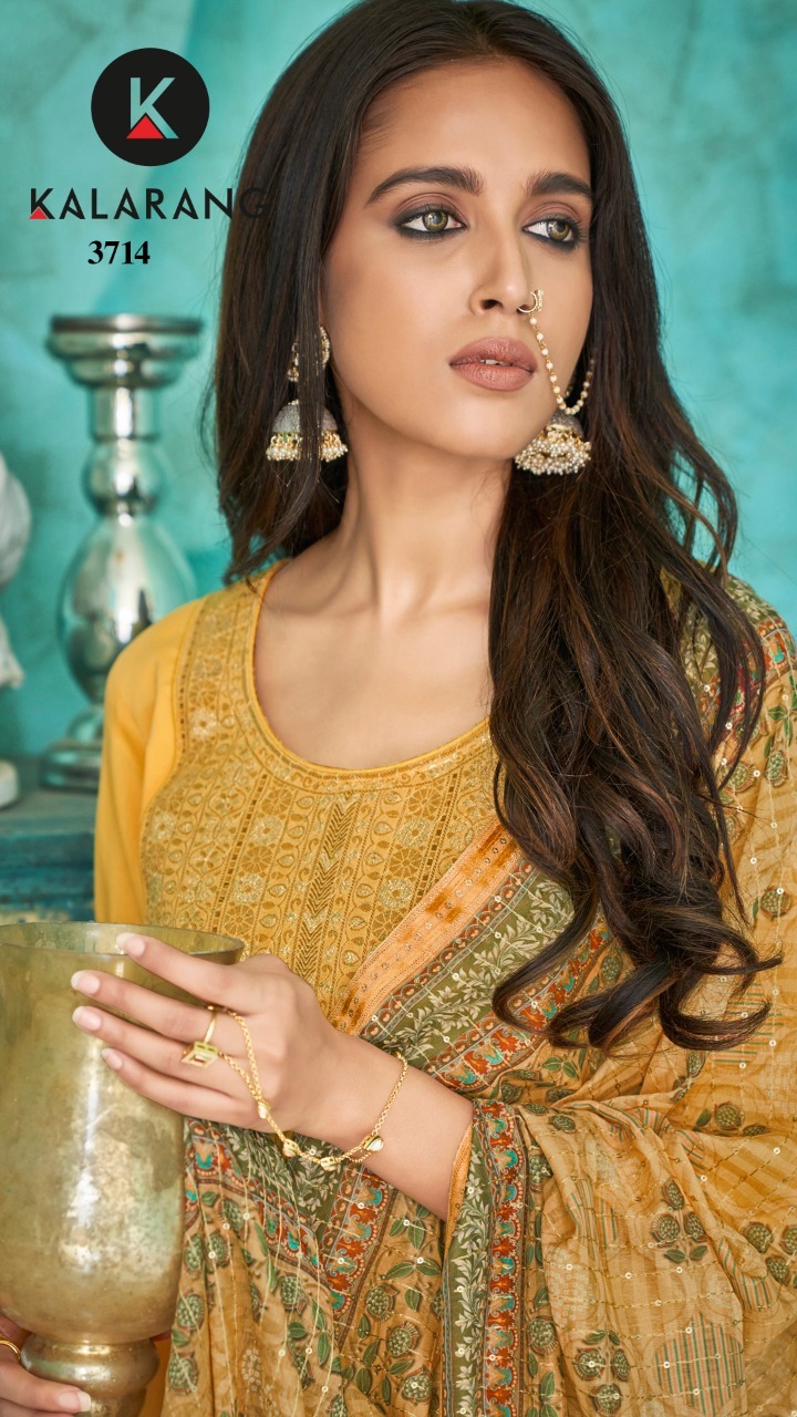 kalarang veda muslin elegant salwar suit catalog