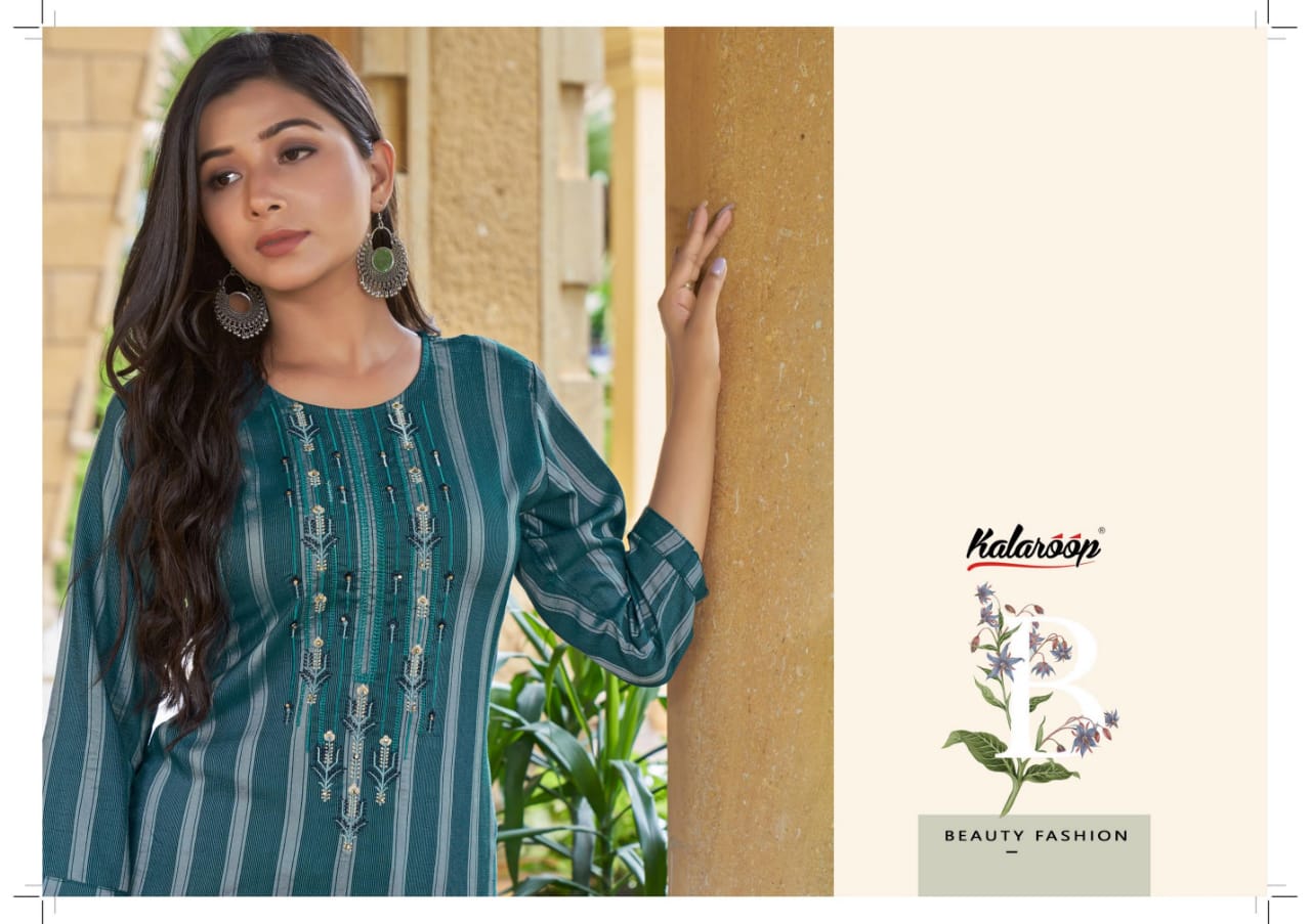 kalaroop by kajree vespa rayon attractive look kurti catalog